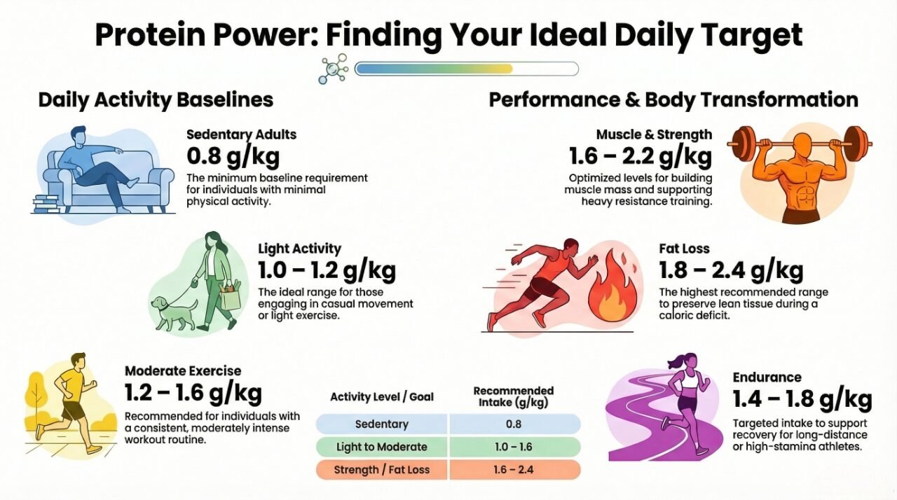 Protein Intake Activity Level Protein Intake Calculator - Vitaroxi